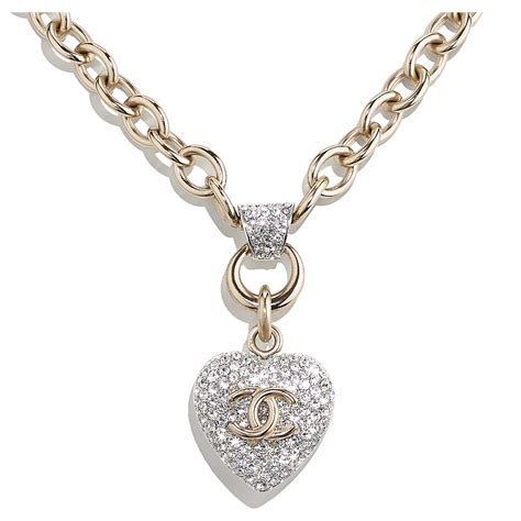 chanel white gold|gold Chanel necklace.